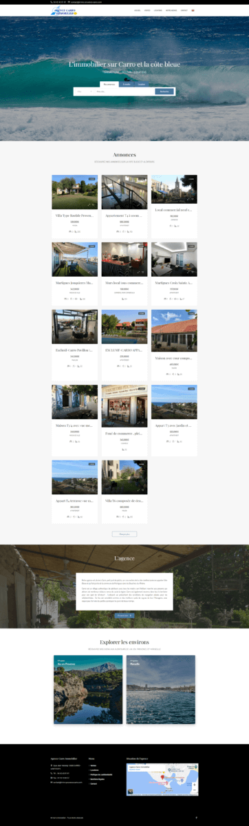 référence Freelance Web Agence Carro immobilier